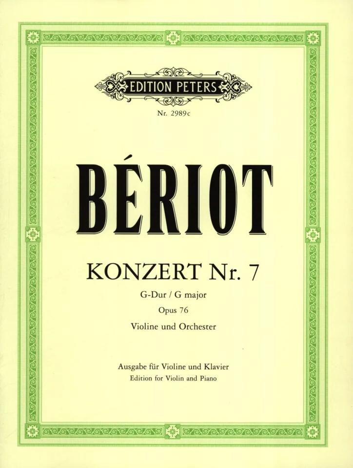 Edition Peters Concerto no 7 en sol majeur op. 76 : photo 1