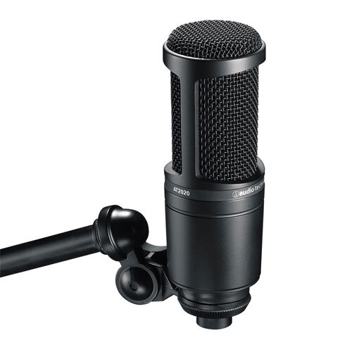 Audio Technica AT2020 cardioid condenser microphone for studio : photo 1