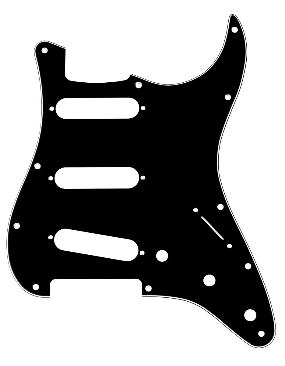 Fender Pickguard Stratocaster S/S/S 11-Hole Mount B/W/B 3-Ply : photo 1