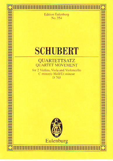 Eulenburg Quatuor en do mineur D7 03 String Quartet In C Minor D 703 2 violons alto et violoncelle Franz Schubert : photo 1