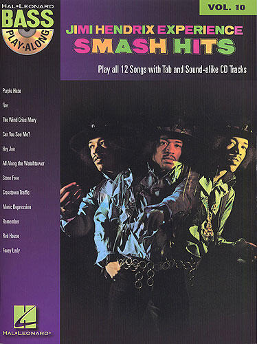 Bass Play Along Volume 10: Jimi Hendrix Smash Hits (Book and CD) : photo 1