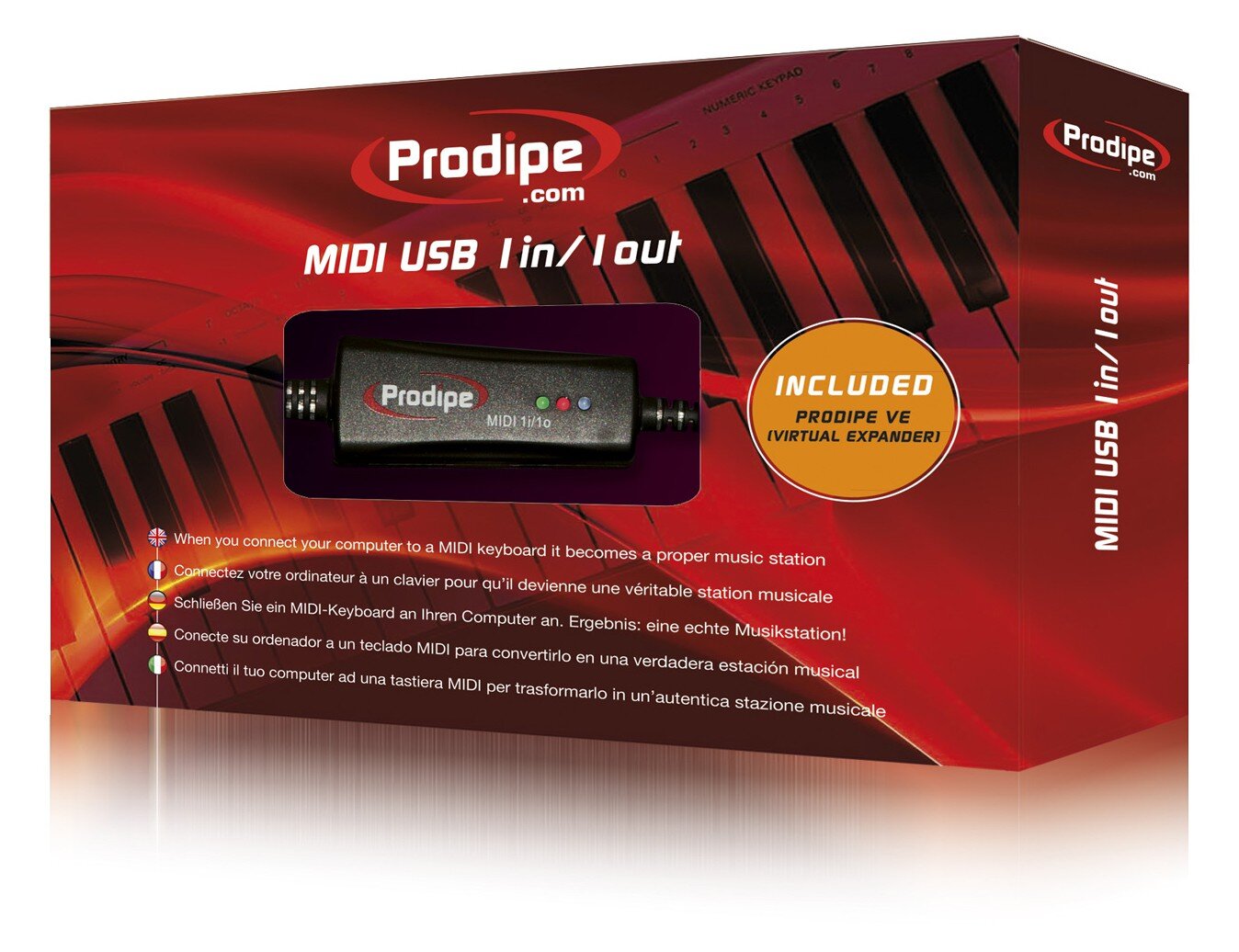 Prodipe 1/1O Midi USB Interface 1 In 1 Out Mac & PC : photo 1