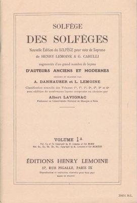 Solfège des solfèges vol. 1A Nouvelle édition Occasion