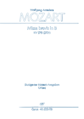 Missa brevis in B KV 275 (272b) Soli SATB SATB 2 Vl BC (3 Trb) / B-Dur