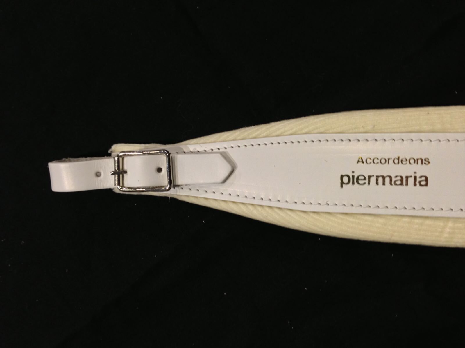 Piermaria Bretelles blanches avec le nom Piermaria : miniature 1