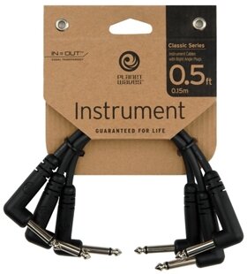 Planet Waves Classic Patch Cables 15cm Angled 3 Pieces (PW-CGTP-305) : photo 1