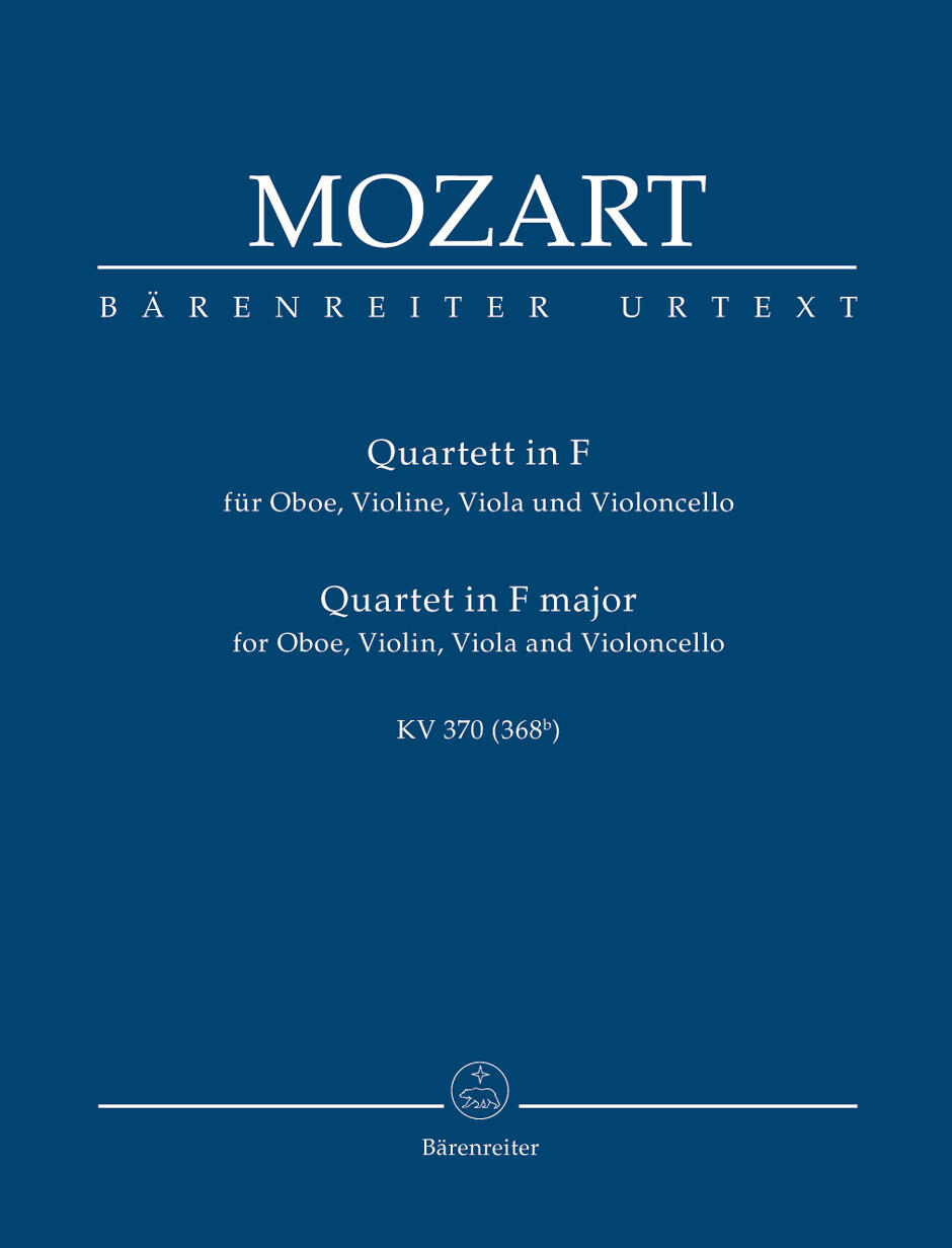 Quatuor en fa majeur KV 370 (368b) / Oboe Quartet K370 F Study Score : photo 1