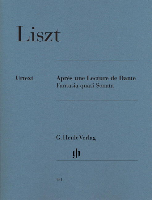 Après Une Lecture De Dante - Fantasia Quasi Sonata F. Lisz G. Piano Recueil Henle Urtext Editions : photo 1