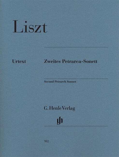 Deuxième sonnet de Petrarque Second Petrarch Sonnet No.104 Franz Liszt G. Piano Recueil Henle Urtext Editions : photo 1