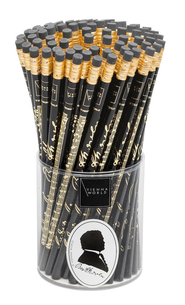Vienna World Beethoven pencil black / gold with eraser (each) : photo 1
