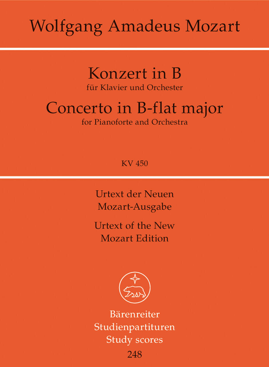 Bärenreiter Konzert No 15 B-Dur KV450 / Piano Concerto B flat major KV 450 Concerto for Piano and Orchestra : photo 1