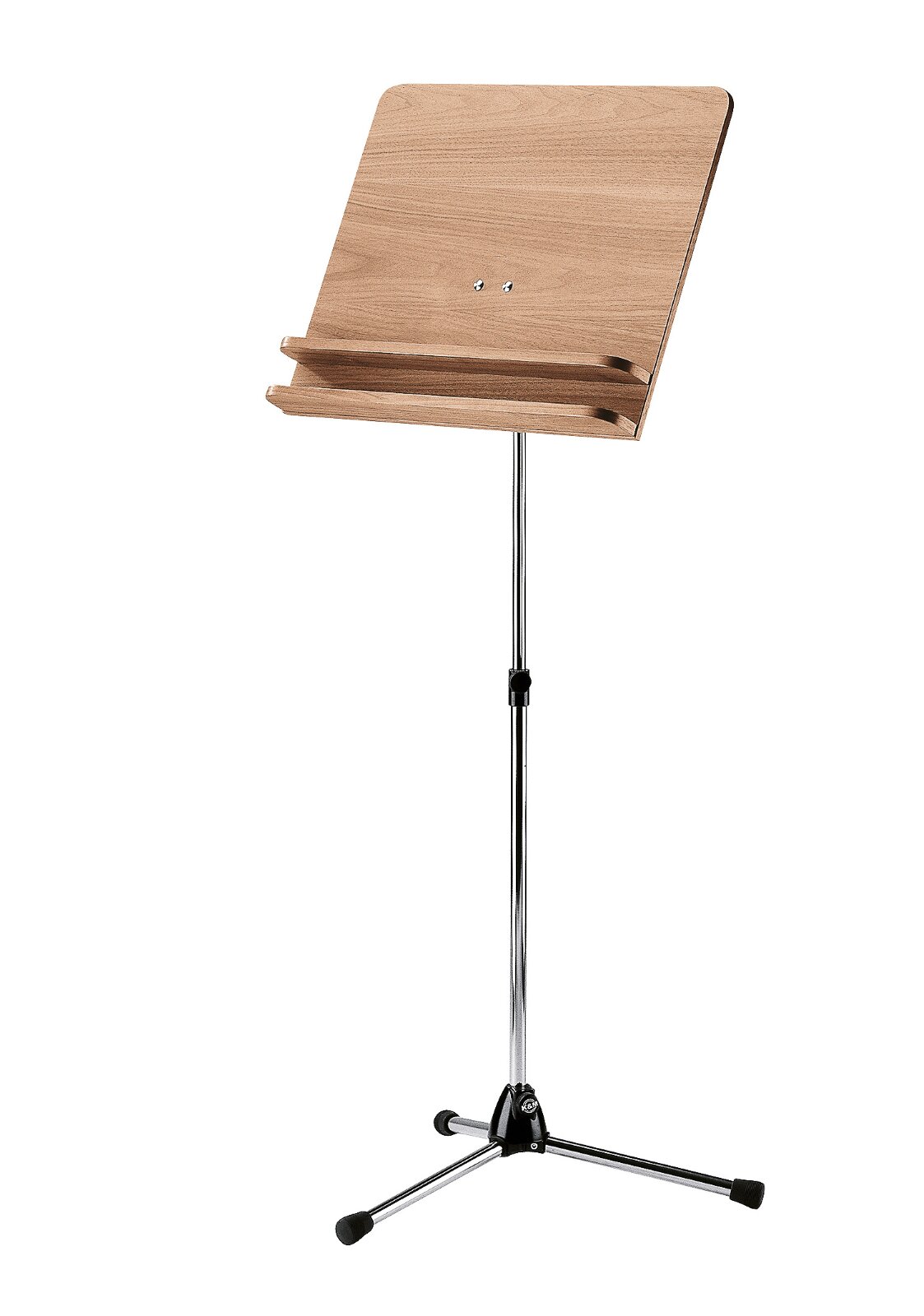 K & M 118/31 Orchestra music stand - chrome stand with walnut wooden desk : photo 1