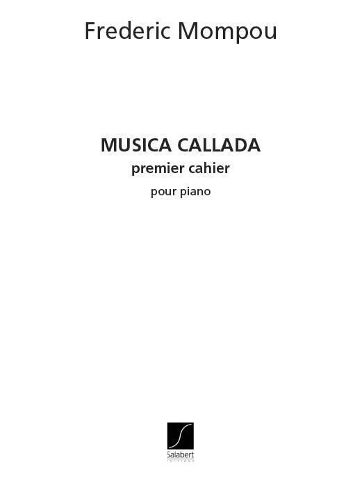 Editions Musica Callada 1 Frederic Mompou : photo 1