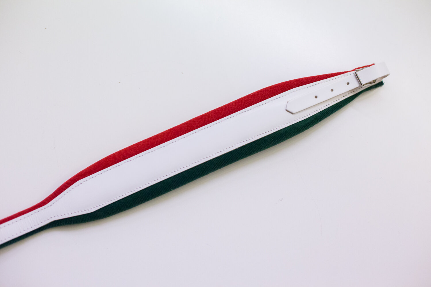 Fuselli T00058 Professional 70 mm / R white leather and red and green velor (Italian flag) : photo 1