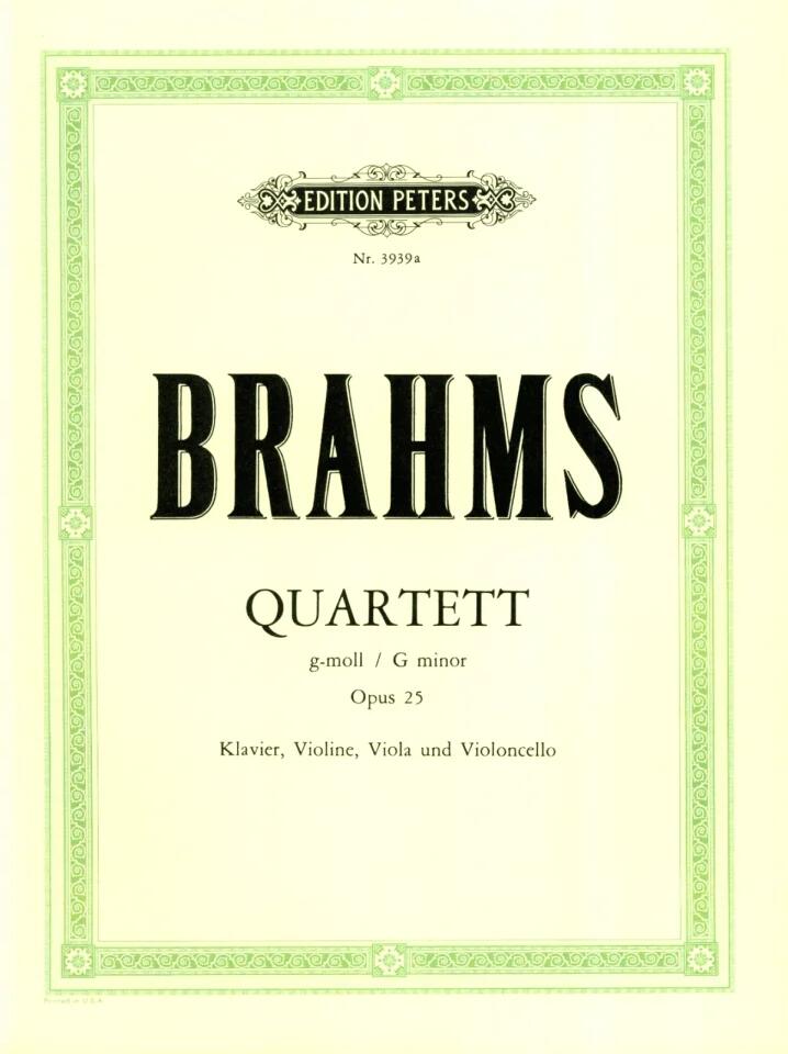 Quatuor en sol mineur op. 25Piano Quartet In G Minor Op.25 : photo 1