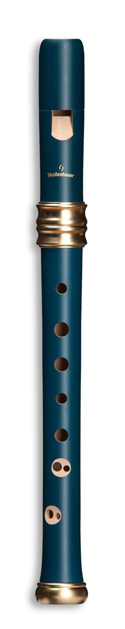 Mollenhauer Dream Flute by Adri Soprano (colored wood) Double Hole Blue Pear (4119B) : photo 1