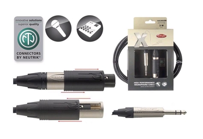 Stagg XAC3PSXFM Jack mâle stéréo 6.35mm / XLR unisex 3m