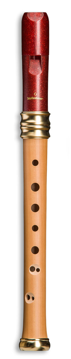 Mollenhauer Dream Flute by Adri Soprano (wood / resin) Red Purple Double Hole (1119R) : photo 1