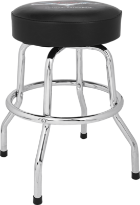 Fender Custom Shop Chevron Logo Barstool Black / Chrome 24