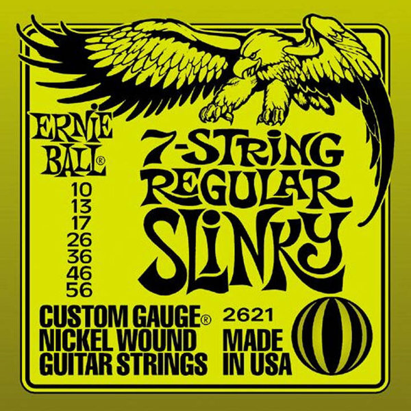 Ernie Ball 2621 Nickel Wound 7 Strings .010-.056 Regular Slinky : photo 1