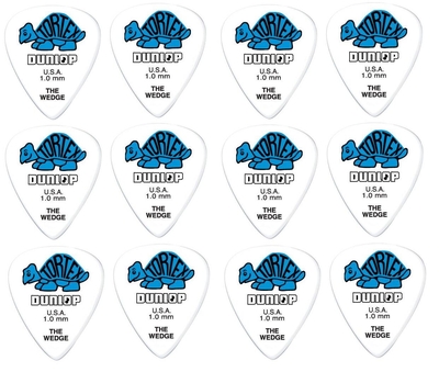 Dunlop 424P1.0 Tortex Wedge 1.00 Bag of 12