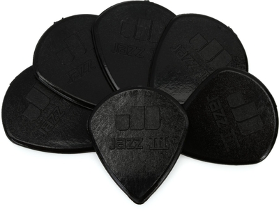 Dunlop 47P3s Nylon Jazz 3s (stiffo noir) Sachet De 6