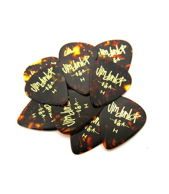Dunlop Picks Genuine Celluloid Classic Shell Heavy Player