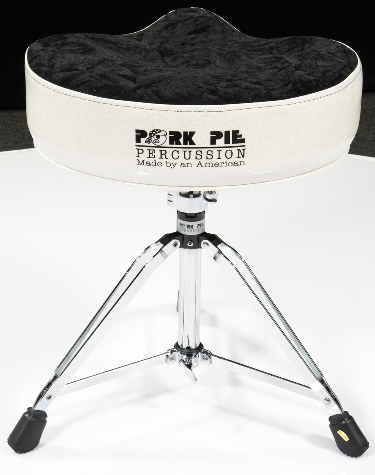 Pork Pie Sitz Big Boy Weiß / Schwarz (nur sitzend ohne Ständer) : photo 1