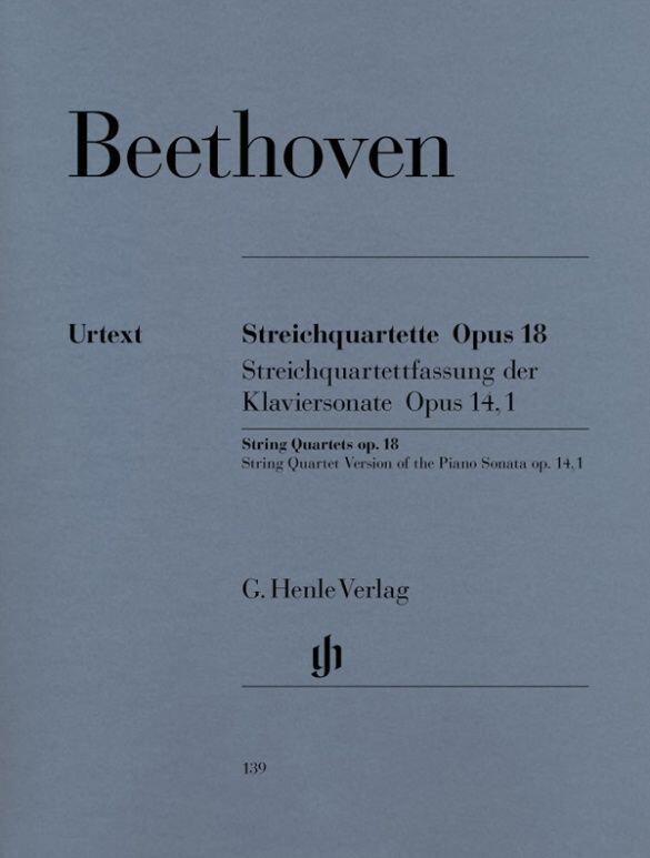 Henle Verlag Beethoven Quatuor à cordes op. 18Op. 141: Streichquartettfassung der Klaviersonate : photo 1
