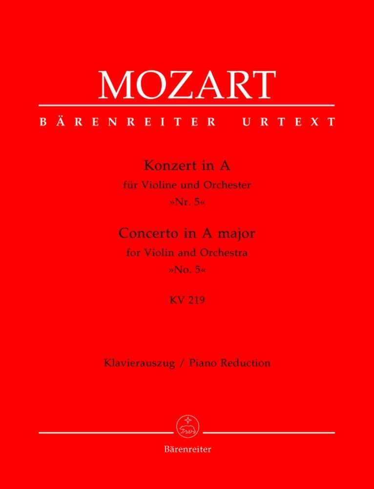 Mozart KV 219 n 5 Violon 1 : photo 1
