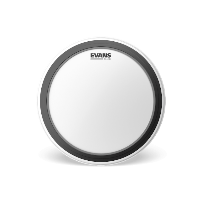 Evans EMAD Coated White Bass Batter Drum Head 18
