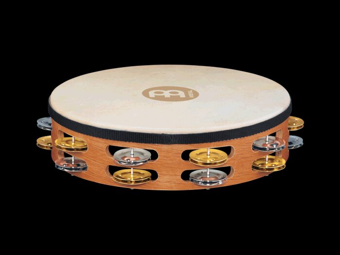 Meinl Wood Head Recording Combo Tambourine with 2 row jingles (TAH2M-SNT) : photo 1