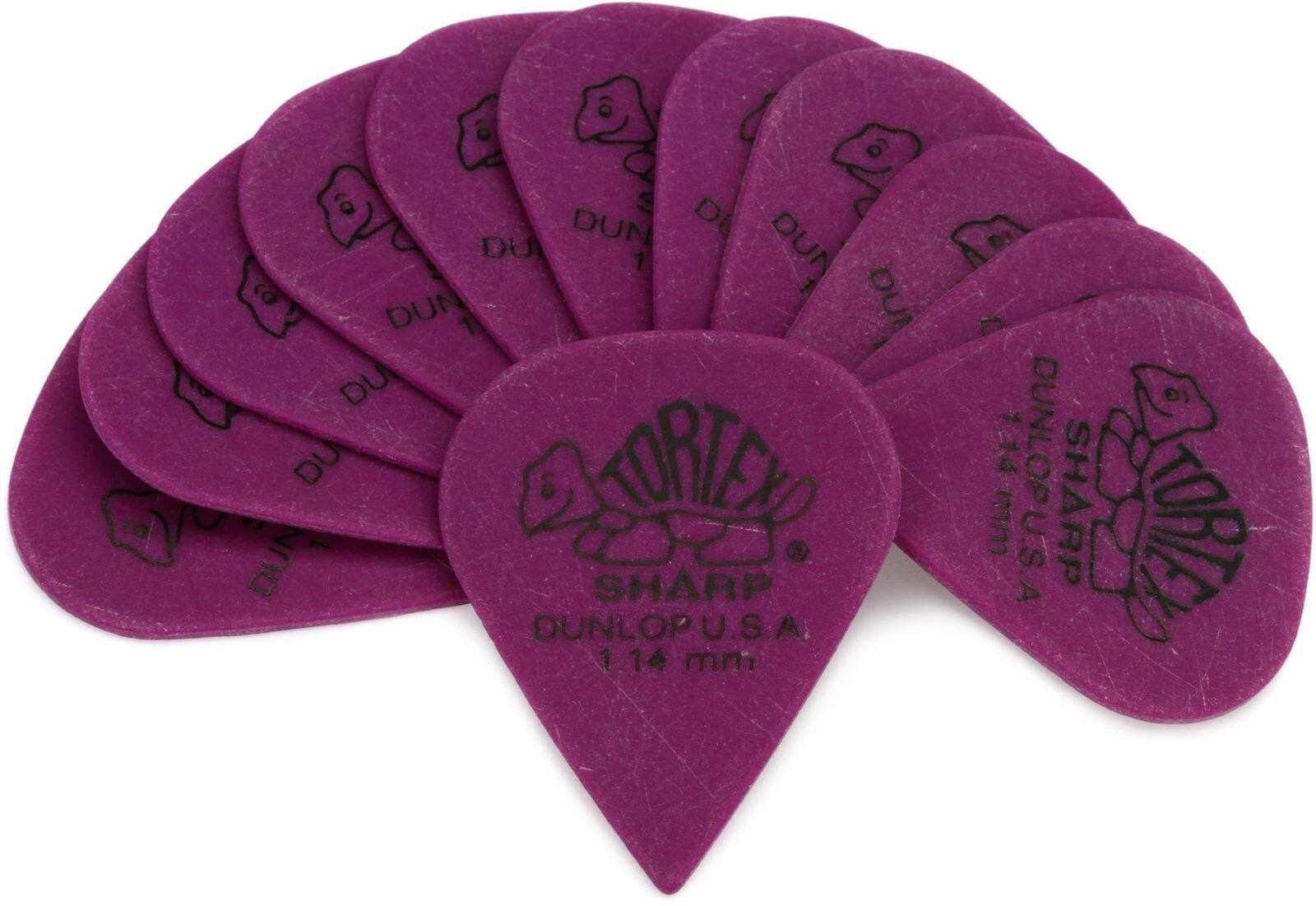 Dunlop 412P1.14 Bag of 12 pieces Tortex Sharp 1.14 Purple : photo 1
