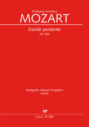 Carus Mozart Wolfgang Amadeus Davide penitente KV 469 Studienpartitur de poche : photo 1