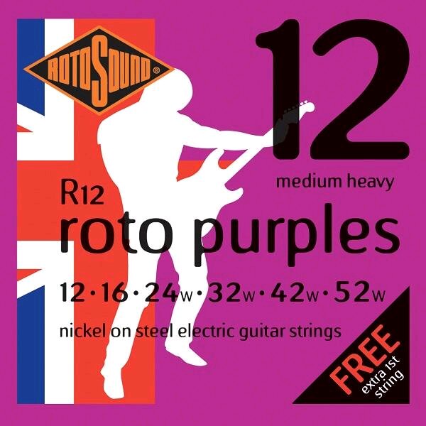 Rotosound R12 Roto Purples Nickel Plated .012-.052w (G.024w) R/W Heavy : photo 1