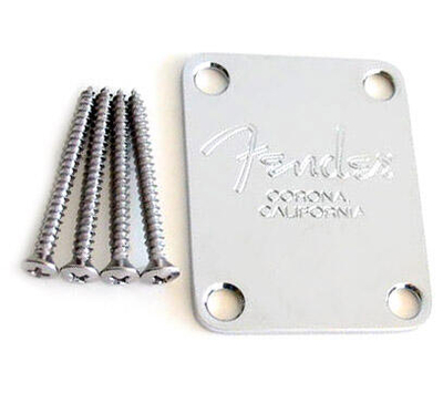 Fender NECKPLATES Corona California Bass Chrome