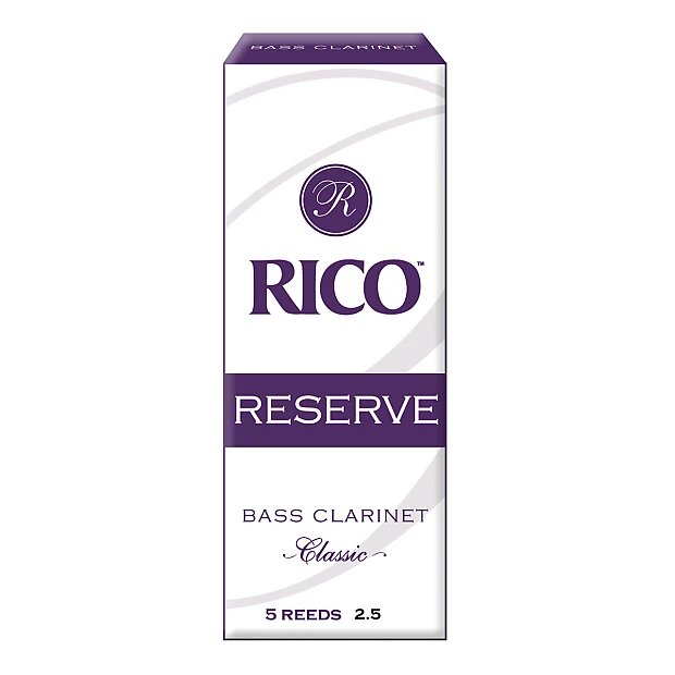 Rico RER0525 Reserve Bass Clarinet 2.5 Box of 5 : photo 1