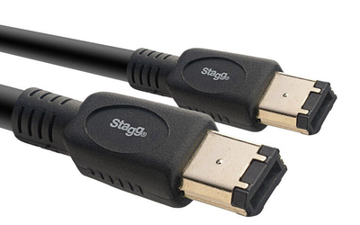 Stagg NCC3FW6 Cable 3m Firewire cable 400-6 pin to 6 pin gold plated connectors