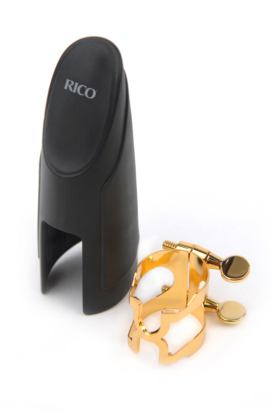 Rico H-Ligature And Mouthpiece Sax Tenor For Hard Rubber Gold (HTS1G) : photo 1