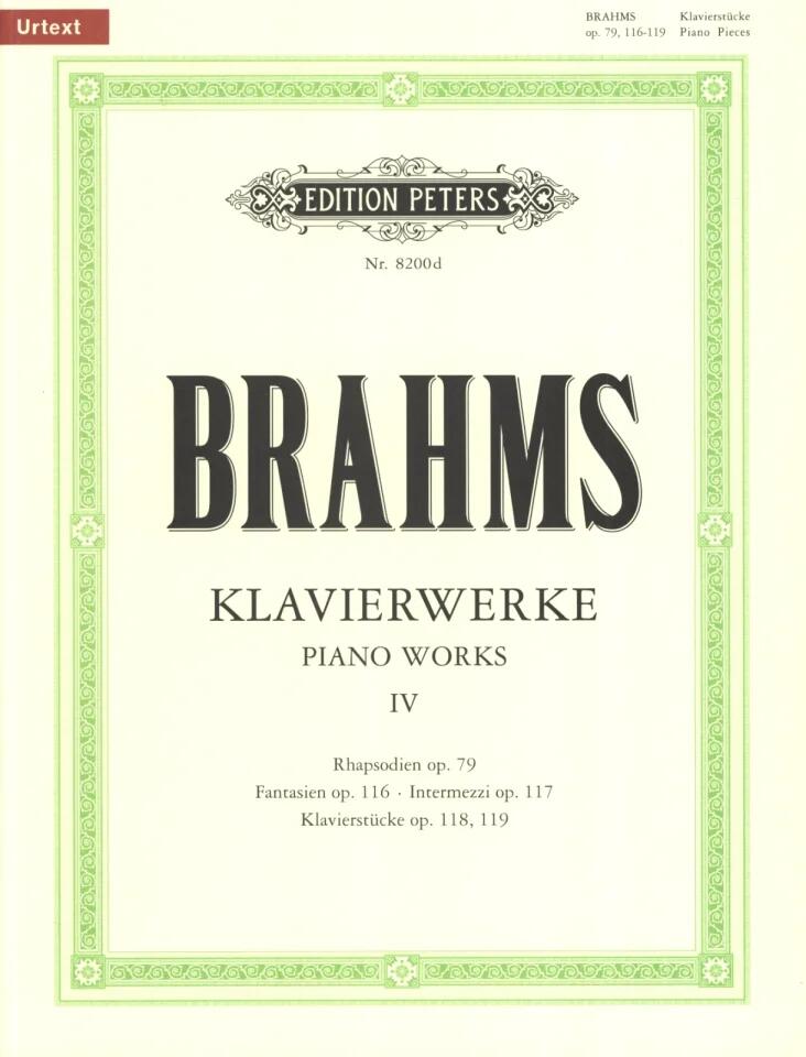 Klavierstücke 2 op. 79/116-119Klavierwerke - Band 4 Klavierstücke 2 Op. 79 116-119 : photo 1