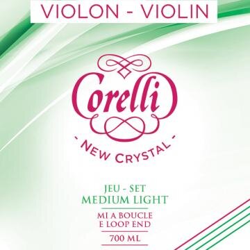 Corelli Crystal Jeu 4/4 à boucle stabylon Medium Light pour violon : photo 1