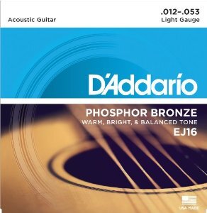 D’Addario EJ16 .012-.053 Phosphor Bronze Wound Light : photo 1