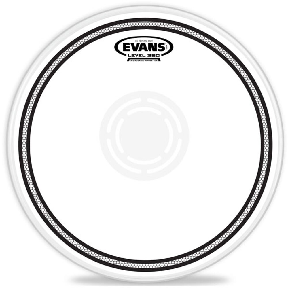 Evans EC1 snare better with edge control ring and reverse dot single ply coated translucent 13 