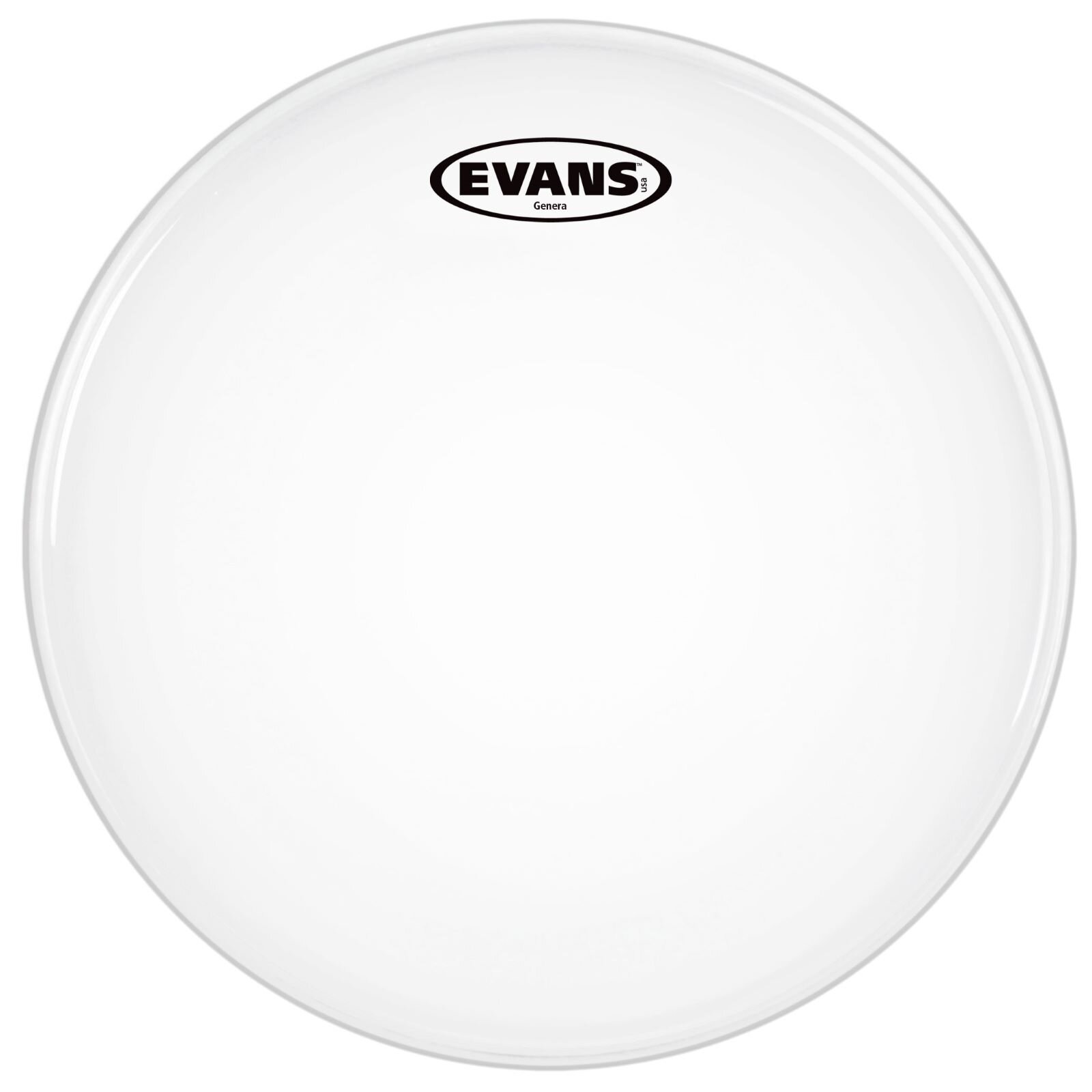 Evans Genera snare batter with muffle ring single ply coated white 12