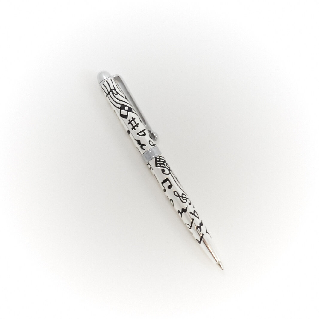 Boullard Musique K818 Pocket pen, notes, silver : photo 1