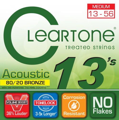Cleartone Acoustic EMP 80-20 Bronze, Acoustic Guitar String Set, Medium, .013-.056 : photo 1