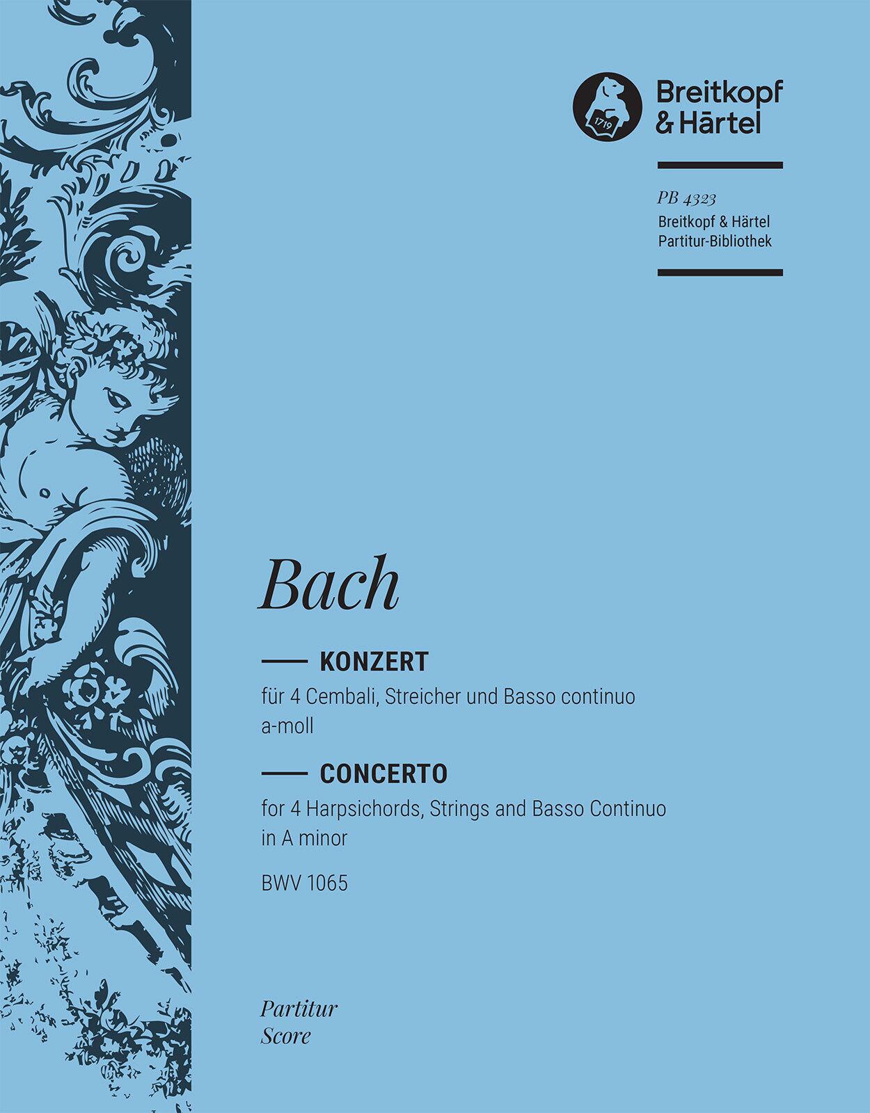 Bach Konzert BWV 1065 pour 4 clavecins partition d