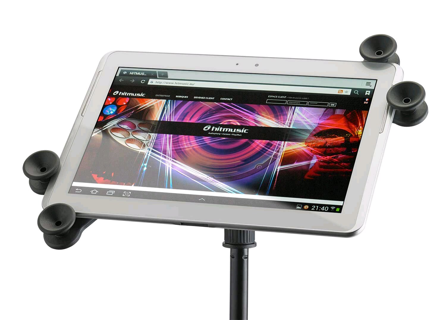 Audiophony MEDIA2 Tablet holder to mount on microphone stand : photo 1