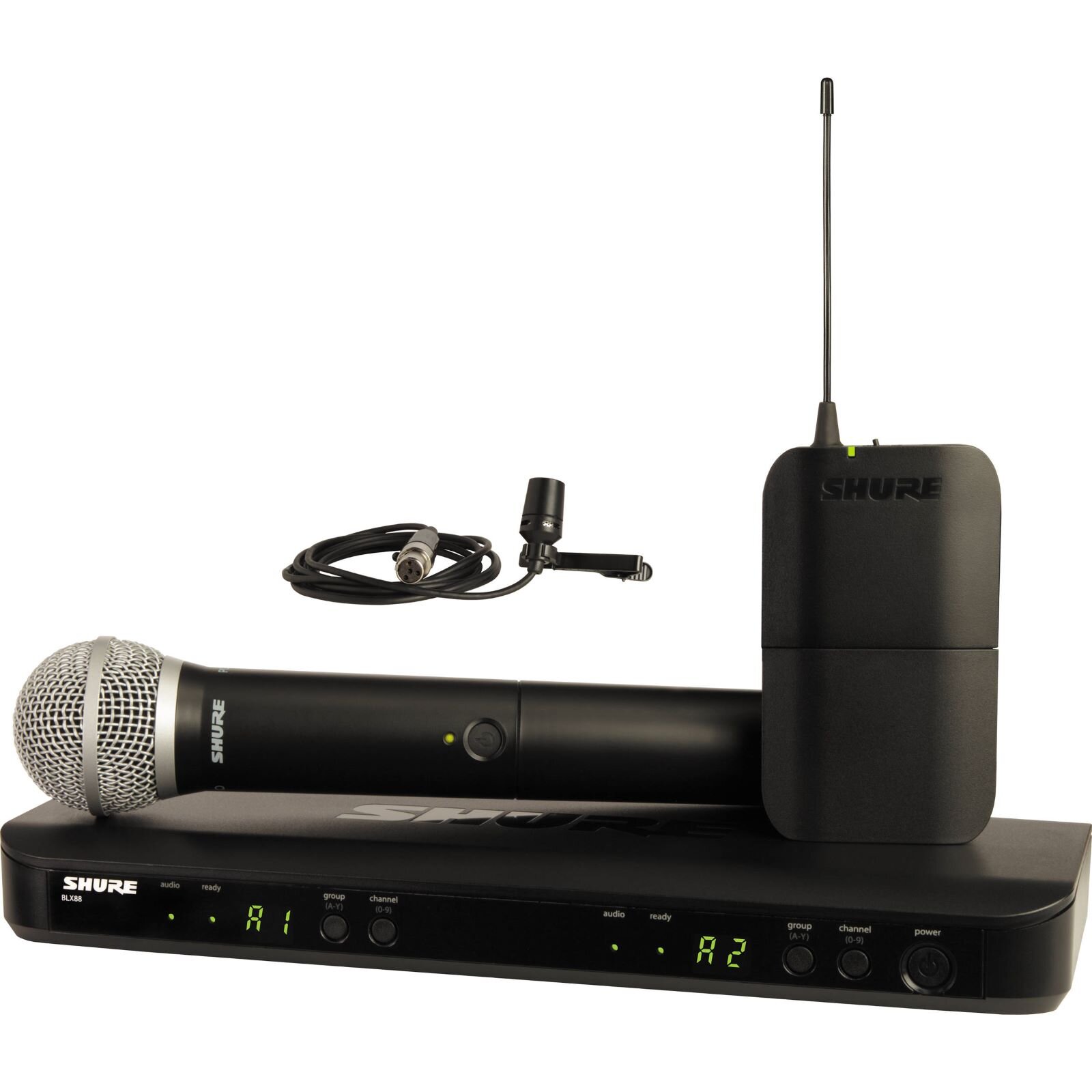 Shure Wireless Analog, Lavalier Microphone Combo, PG58 (BLX1288E / CVL-M17) : photo 1