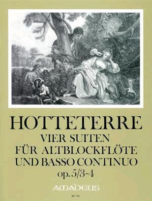 Vier suiten für altblockflöte und basso continuo, Op 5, Heft 2 de Jacques Martin Hotteterre : photo 1
